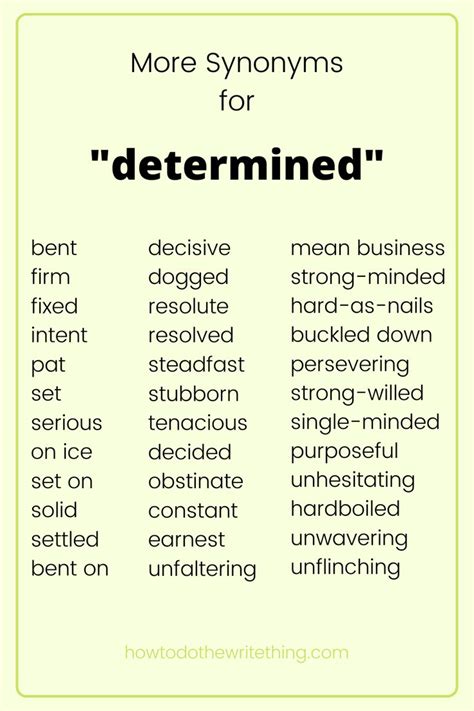 determined synonym finder