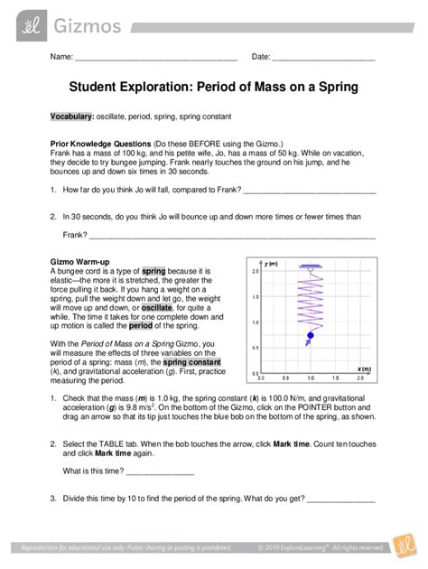 Determining A Spring Constant Gizmo Answer Key Pdf
