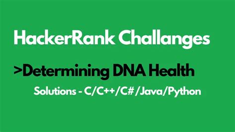 Determining Dna Health Hackerrank Solution In Java