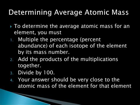 determining the average atomic mass image