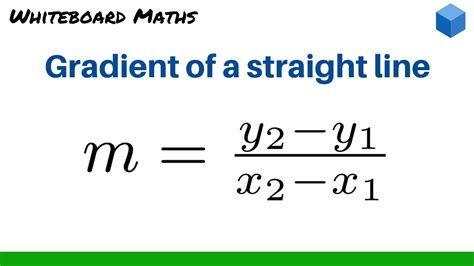 determining the gradient of a straight line given two points