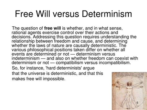 determinism vs free will examples