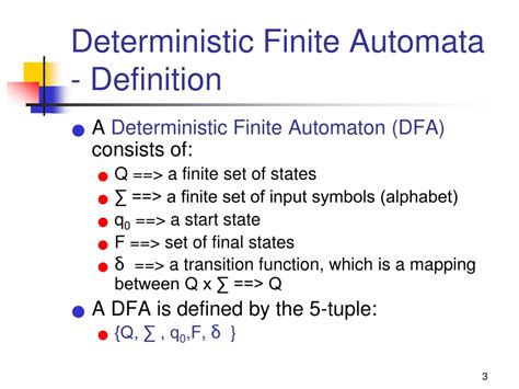 deterministic finite automata definition