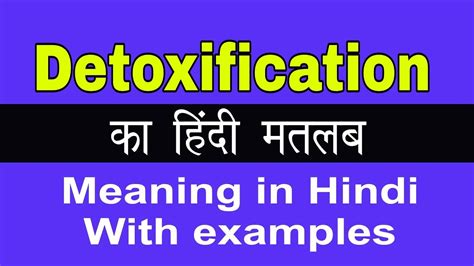 detoxification meaning in hindi