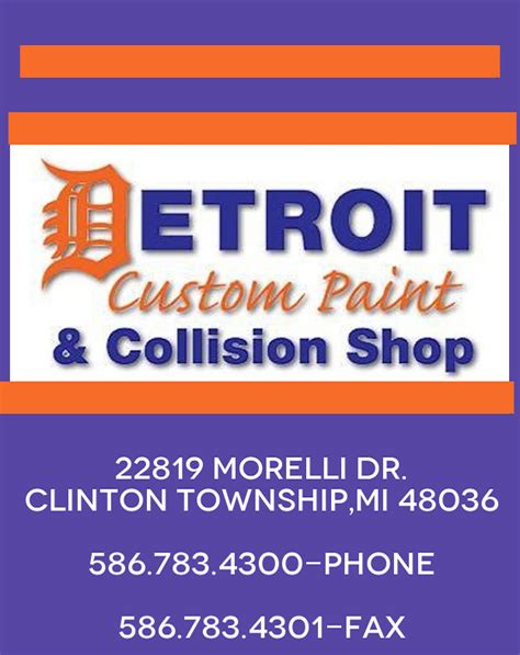 Detroit Custom Paint & Collision 22819 Morelli Dr Clinton Township, MI