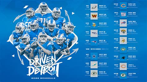 Detroit Lions 2021 Schedule Printable