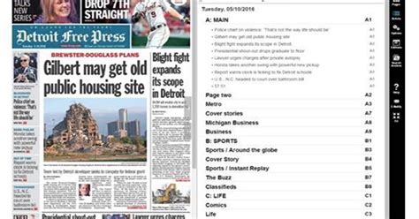 detroit free press e-edition login