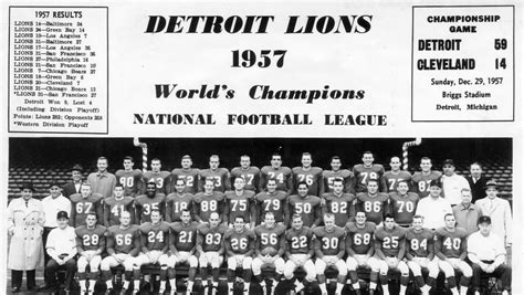 detroit lions 1957 nfl championship