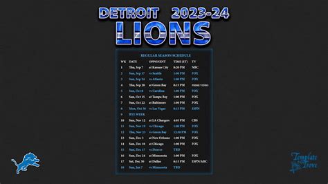 detroit lions 2023 schedule wallpaper