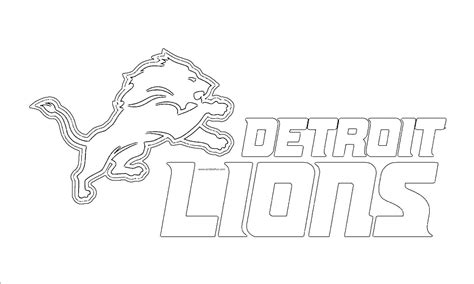 detroit lions logo to color