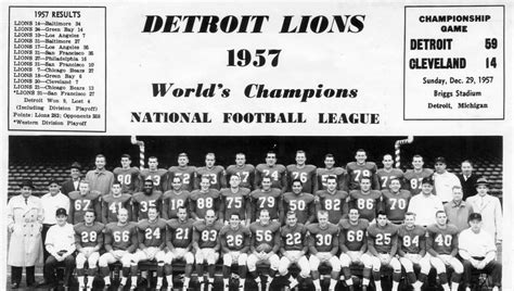 detroit lions roster 1957