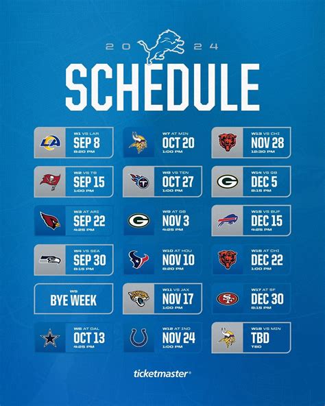 detroit lions schedule 2024