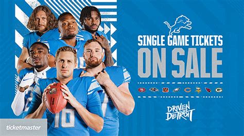 detroit lions single game tickets for sale