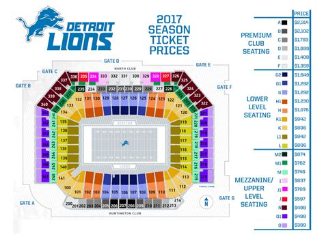 detroit lions tickets 2017