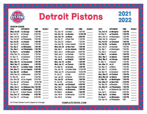 detroit pistons home schedule 2021