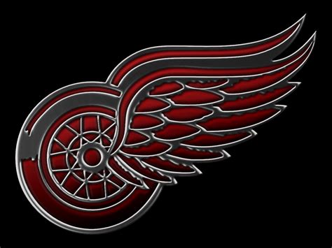 detroit red wings black logo