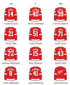 detroit red wings line
