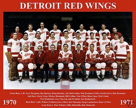 detroit red wings roster 1970