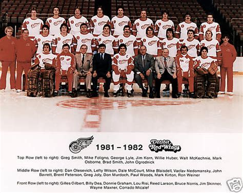 detroit red wings roster 1981