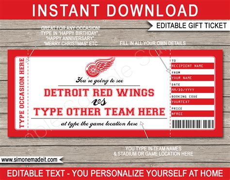 detroit red wings tickets