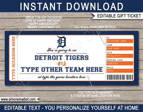 detroit tigers baseball game tickets