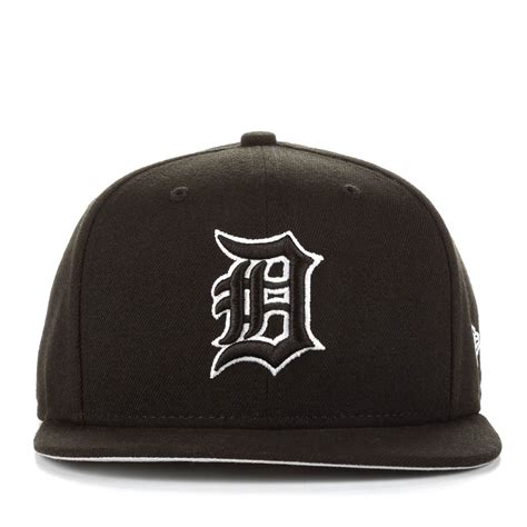 detroit tigers fitted cap black