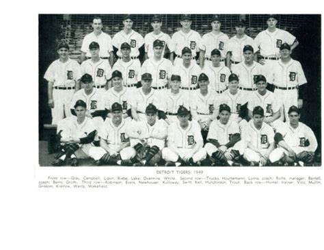 detroit tigers roster 1949