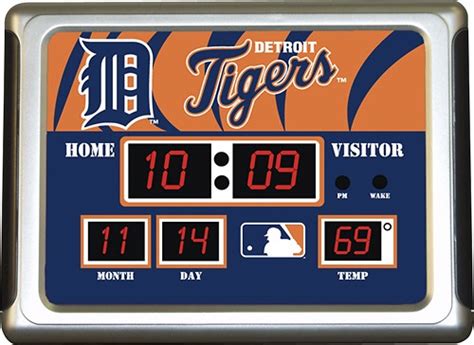 detroit tigers scoreboard alarm clock