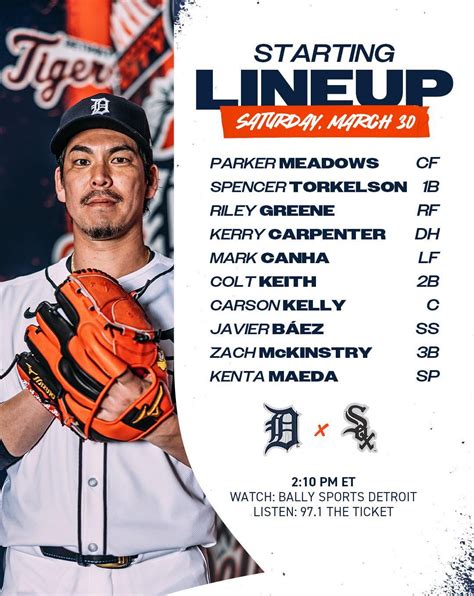 detroit tigers today's starting lineup