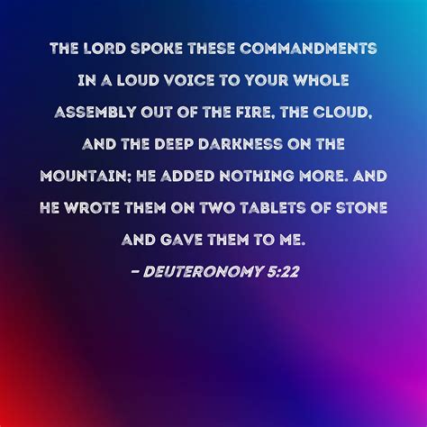 deuteronomy verse 5 commandment