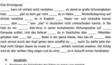 Klassenarbeit zu Grammatik [Deutsch 7. Klasse] | Grammatik, Deutsch
