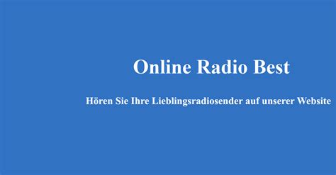 deutsche radio online kostenlos