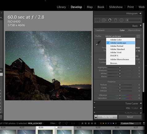Develop Module in Lightroom