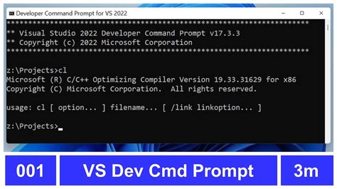 developer command prompt for visual studio