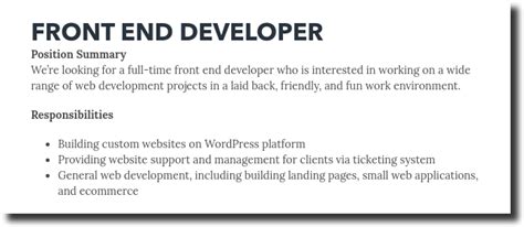 Developer Job Postings