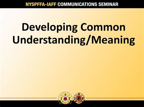 developing understanding' meaning