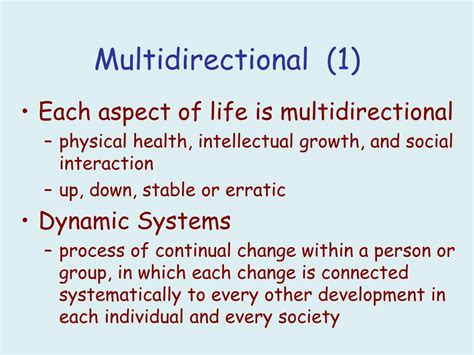 development is multidirectional example
