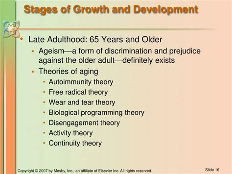 developmental theories for late adulthood