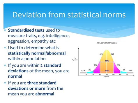 deviation from statistical norms meaning