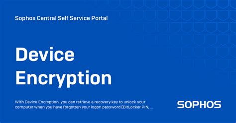 Device Encryption Could Not Be Started Sophos