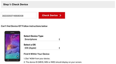 Device Id Check Verizon