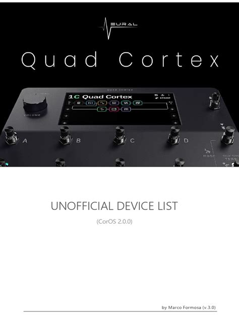 Device List Quad Cortex