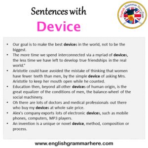 Device Sentence Verb