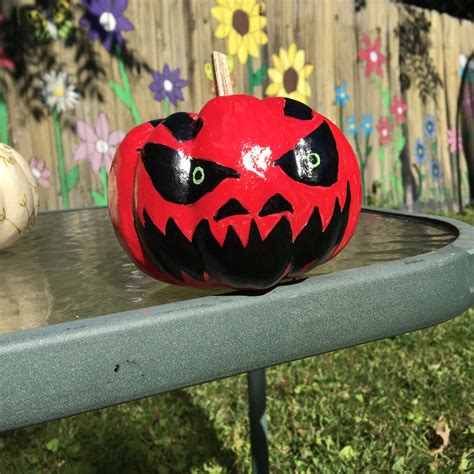 Devil Painted Pumpkin