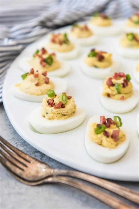 Deviled Eggs Bacon Green Onion