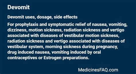 Devomit Amp Side Effects