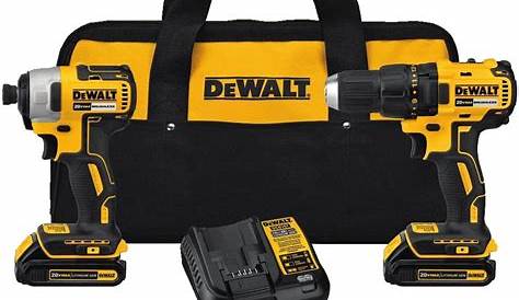 Dewalt 20 Volt Max Xr Cordless Brushless Hammer Drill Impact Combo Kit 2 Tool With 2 20 Volt 4 0ah Batteries Charger Dck299m2 The Home Depot Combo Kit Impact Driver Combo Kits