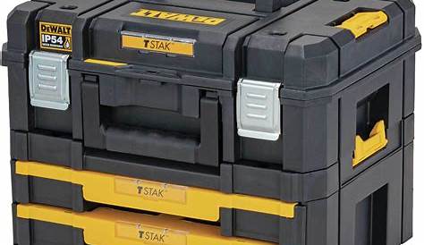 Dewalt Tstak Deep Tool Box With Organiser Case Two Drawers And Dividers