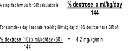 Dextrose Rate