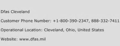 dfas cleveland center phone number